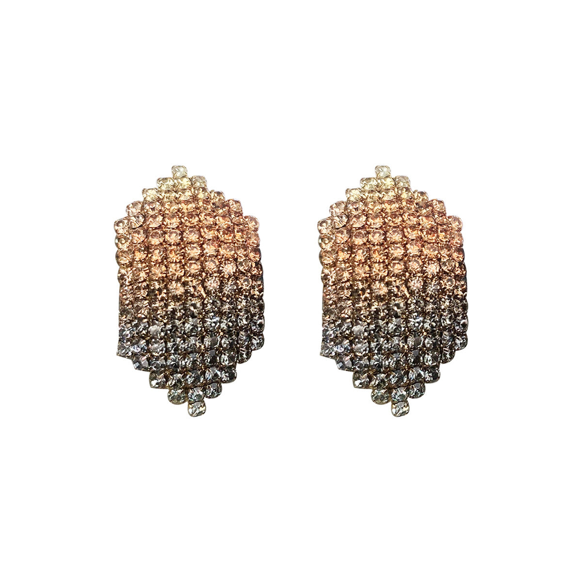 Wholesale Colorful Water Diamond Long Claw Chain Tassel Alloy Earrings